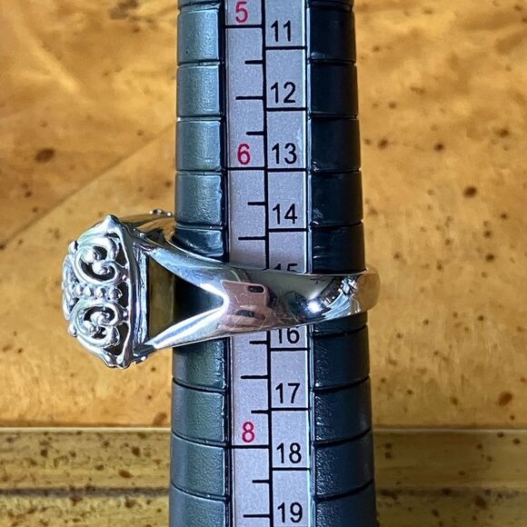 Natural Labradorite Sterling Silver Ring Size 7 - Picture 9 of 10